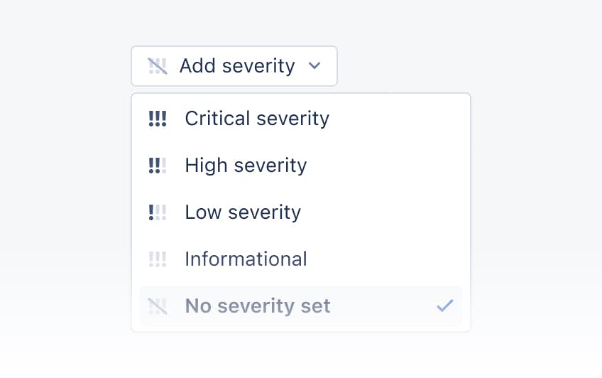 Image of Add severity feature