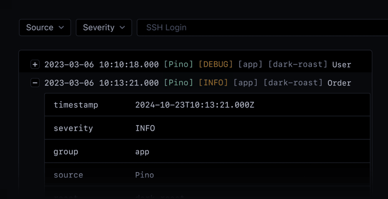 Log querying.