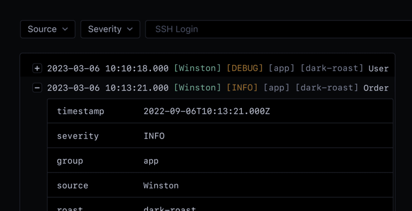 Log querying.