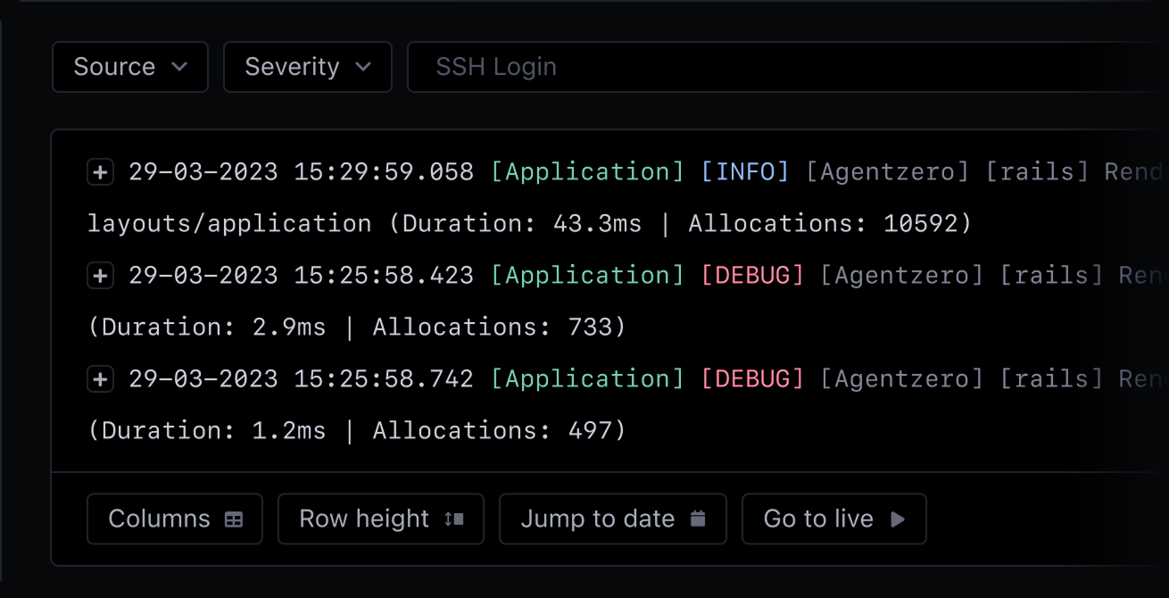 AppSignal logging trail for Rails app.